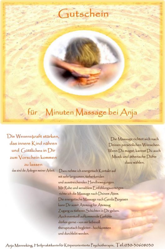 Massagegutschein Massagegutschein